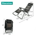 thumbnail image 4 of Patiojoy Mix Brown Folding Recliner Patio Rattan Zero Gravity Lounge Chair With Headrest, 4 of 5