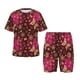 thumbnail image 1 of Balery Golden Snowflakes And And Butterflies Conjunto de Pijama Infantil de Manga Corta con Estampado – Ropa de Dormir de Algodón Suave-XX-Large, 1 of 6