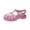 Hot Pink, variant on Abtuhar Girl's Soft Bottom Comfortable Crystal Heart Closed Toe Shoes Summer Beach