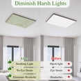 thumbnail image 5 of Sage Green Burlap Texture Magnetic Fluorescent Light Covers for Ceiling Lights 2x4Ft, Farmhouse Vintage Sage Green Office Classroom Kitchen Drop Ceiling Light Covers Filters Shade Panel 3 Packs, 5 of 9