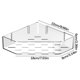 thumbnail image 4 of ¡Oferta Imperdible!, Estante de almacenamiento de triángulos para baño, inodoro, ducha, alta transparencia, perforado, estante de almacenamiento de esquina, estante de baño Akmoler, 4 of 9