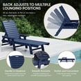 thumbnail image 6 of WestinTrends Malibu Chaise Lounge Outdoor, All Weather Poly Lumber Patio Pool Lounge Chairs with 5 Positions Backrest, Navy Blue, 6 of 11