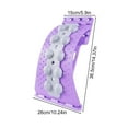 thumbnail image 2 of Adjustable back stretcher-three-stage lumbar spine support, spine decompression and back massager for pain relief and treatment of scoliosis-purple, 2 of 7