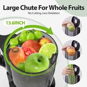 Aeitto Mega4 Masticating Juicer Machines, 4.35' Large Feed Chute, Whole Fruits/Vegetables, High Juice Yield
