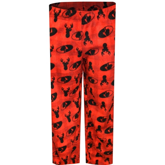 Bronze Eagle Womens Mossy Oak Women's Red Plaid Fleece Lounge Pant