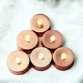 thumbnail image 3 of BalsaCircle 12 Metallic Rose Gold LED Battery Operated Tealight Candles Lights Wedding Centerpieces Decorations, 3 of 8