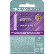 Trojan Condoms Ultra Thin Lubricated Latex 3 Each