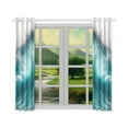 thumbnail image 3 of MYPOP Big Blue Wave Window Curtain Kitchen Curtain 26x39 inches (Two Piece), 3 of 3