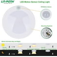 thumbnail image 2 of AIR-LED Flush Mount Ceiling Light, Closet Lighting Fixture with Motion Sensor, 10.5W, 700 Lumen, 6.2 Inch, Anti-Rust Galvanized Housing, White Finish 3000K 1-Pack, 2 of 4