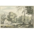 thumbnail image 2 of Roelant Roghman 24x17 Black Ornate Framed Double Matted Museum Art Print Titled: Landscape with a Travel Car for a Farm (1637 - 1692), 2 of 5
