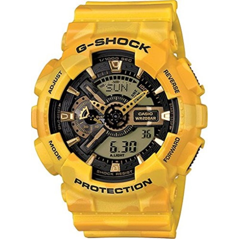Casio G Shock Ga 110cm 9a Metallic Camouflage Watches Yellow