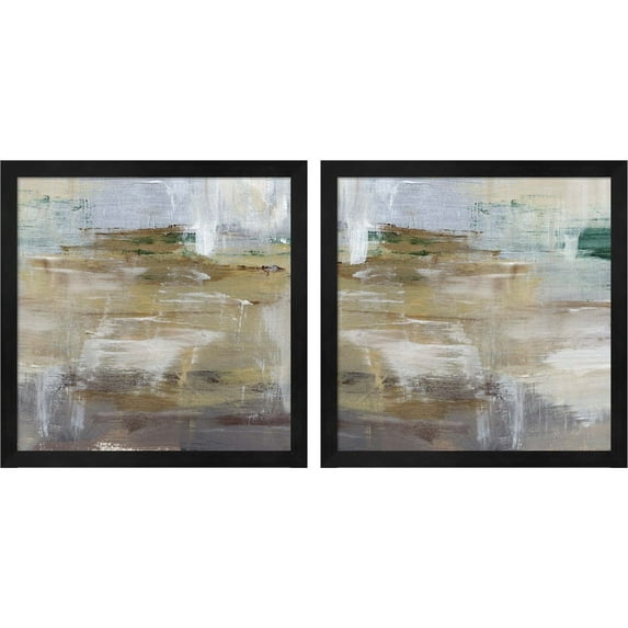 Great Art Now Lake Breeze by Jennifer Parker, 2 Piece Framed Art Set Each 13.25"W x 13.25"H