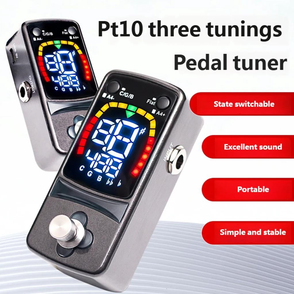 Osdhezcn High Accuracy Guitar Tuner Pedal LCD Display Large Screen Guitar Tuner