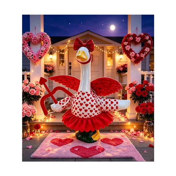 AuroraX Wedding 19in 23 inch Porch Goose Outfits , Porch Goose Clothes Sets Fall Seasonal Wedding Decorations for Home Outdoor