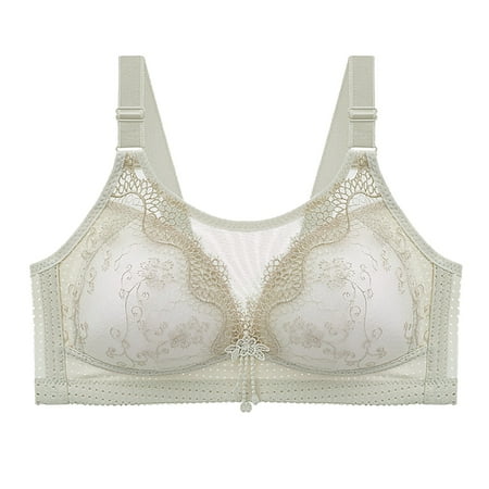 TrendVibe365 Wireless Bra Womens Lace No Wire Push up Bralettes Padded Adjustable Strap Corset Top Full Coverage Crop Cami Top Cute Lingerie Green L