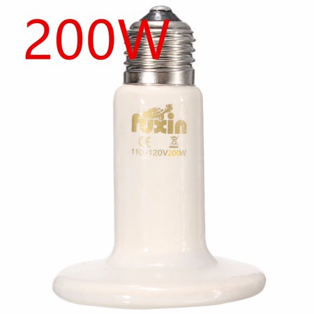 Grtsunsea Ceramic Emitter Heated Pet Reptile Heat Breeding Light White 110V 25W/50W/75W/100W/150W/200W