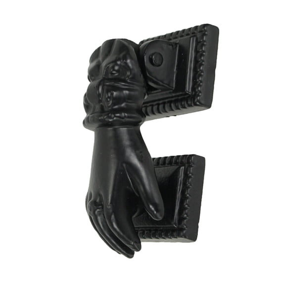 Upper Deck LTD Black Enamel Cast Iron Vintage Hand Decorative Door Knocker Antique Home Decor