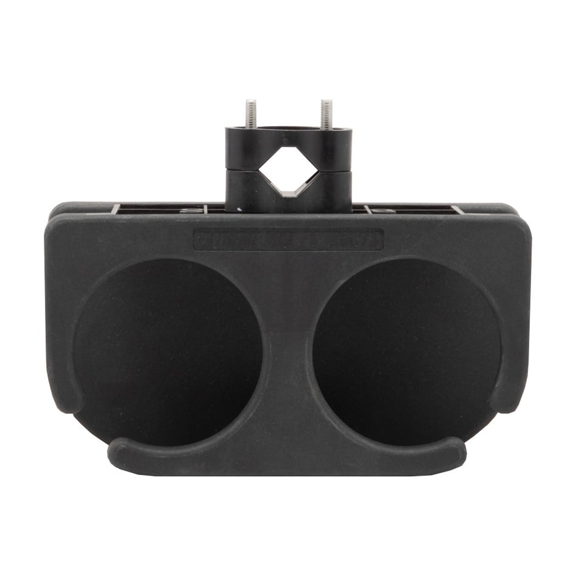 Extreme Max 3005.5689 Adjustable 2-Drink Mug Cup & Can Holder for Horizontal and Vertical Round Pontoon Rails - Black