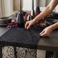 thumbnail image 5 of SDJMa Black Lace Spider Web Table Runner, Halloween Table Runner for Party Dinner Table Decor, 11.81X59.06 INCH, 5 of 5