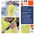 thumbnail image 3 of Yellow Disposable Lab Coats, Waterproof Polyethylene, 50 Count, 2XL, 3 of 7