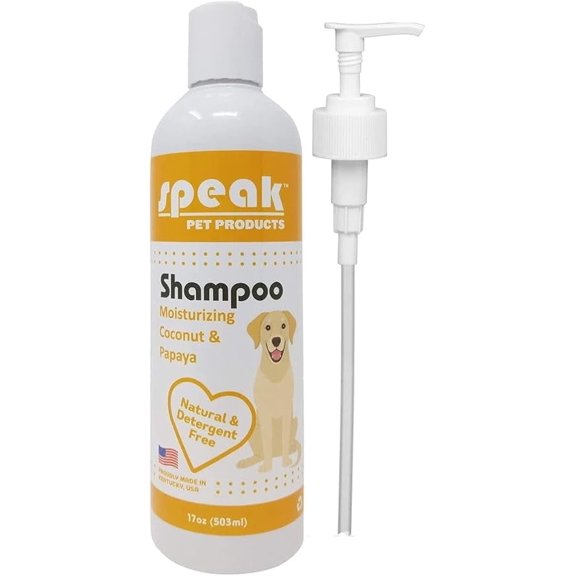 Speak Pet Products Natural Moisturizing Coconut Papaya Dog Shampoo with Pump, 17oz