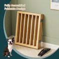 thumbnail image 3 of Semiocthome Foldable Dog Gate Bamboo Extra Wide Pet Gate with 2 Metal Stand for Indoor,Natural,74"W, 3 of 7
