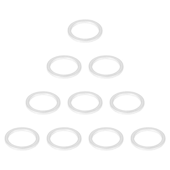 Unique Bargains 10pcs Durable M16 Silver Tone Oil Drain Plug Gaskets Replacement for BMW No.07119963252