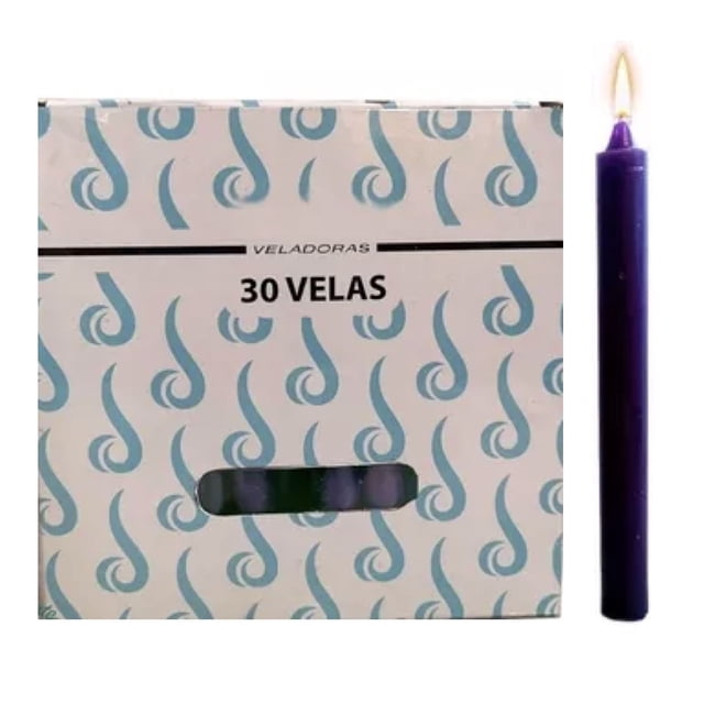 Velas Largas Parafina de 15cm Caja Con 30 piezas Velitas