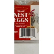 Pecking Order Ceramic Nest Brown Eggs 4-Pack, for Chicken Coops. Regular Size.