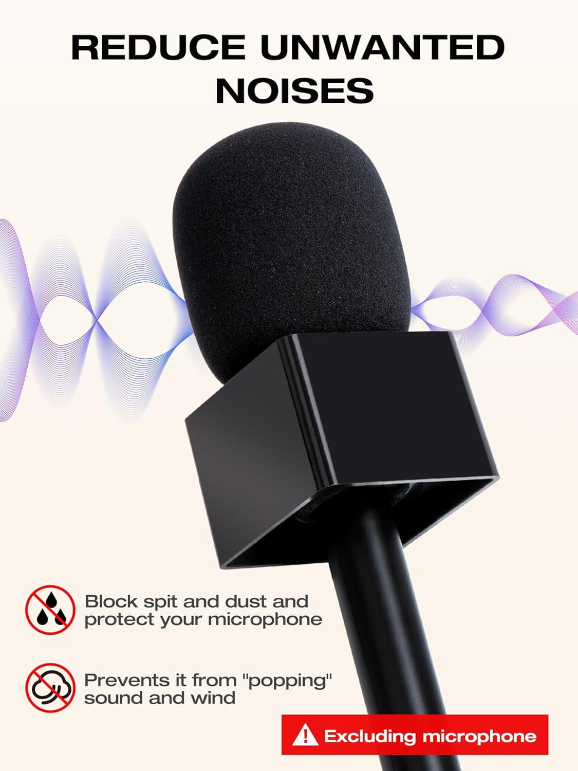 SUNMON Mic Handle for Rode GO I/II/Pro DJI Mic 1/2,Rode Interview
