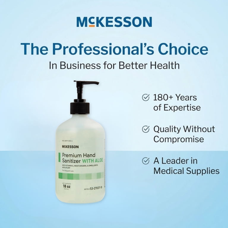 McKesson Hand Sanitizer Gel, 18 oz, with Aloe and Spring Water