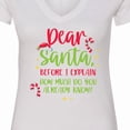 thumbnail image 4 of Inktastic Christmas Dear, Santa Before I Explain How Much Do You Know? Women's V-Neck T-Shirt, 4 of 5