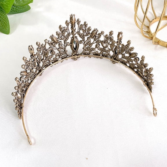 WASHWEPE 1Pcs Bridal Tiara Rhinestone Crown For Women Weddings And Banquets Hair Decoration
