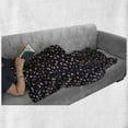 thumbnail image 6 of Cherry Blossom Soft Flannel Fleece Throw Blanket, Spring Night Sakura Yozakura Pattern on Nocturnal Background, Cozy Plush for Indoor and Outdoor Use, 70" x 90", Dark Purple Teal, by Ambesonne, 6 of 6