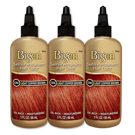 Bigen Semi-Permanent Hair Color CB4 Light Copper Brown 3-Pack