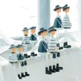 thumbnail image 4 of Miniaturas Estatuas de toda la familia Diseño de estilo marino Estatuilla de madera Artes decorativas Hogar Oficina Coche Adorno Regalo para amigos Novia 4 piezas de pie, 4 of 4
