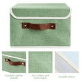 thumbnail image 6 of LINJH Collapsible Fabric Cube Storage Bins Large Home Organizer Boxes Baskets-2Pcs Small -Khaki, 6 of 12