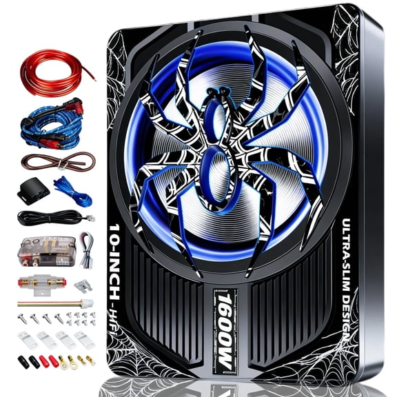 Subwoofer para coche SCBPAUD 2026 mejorado para debajo del asiento, 1600 W con amplificador