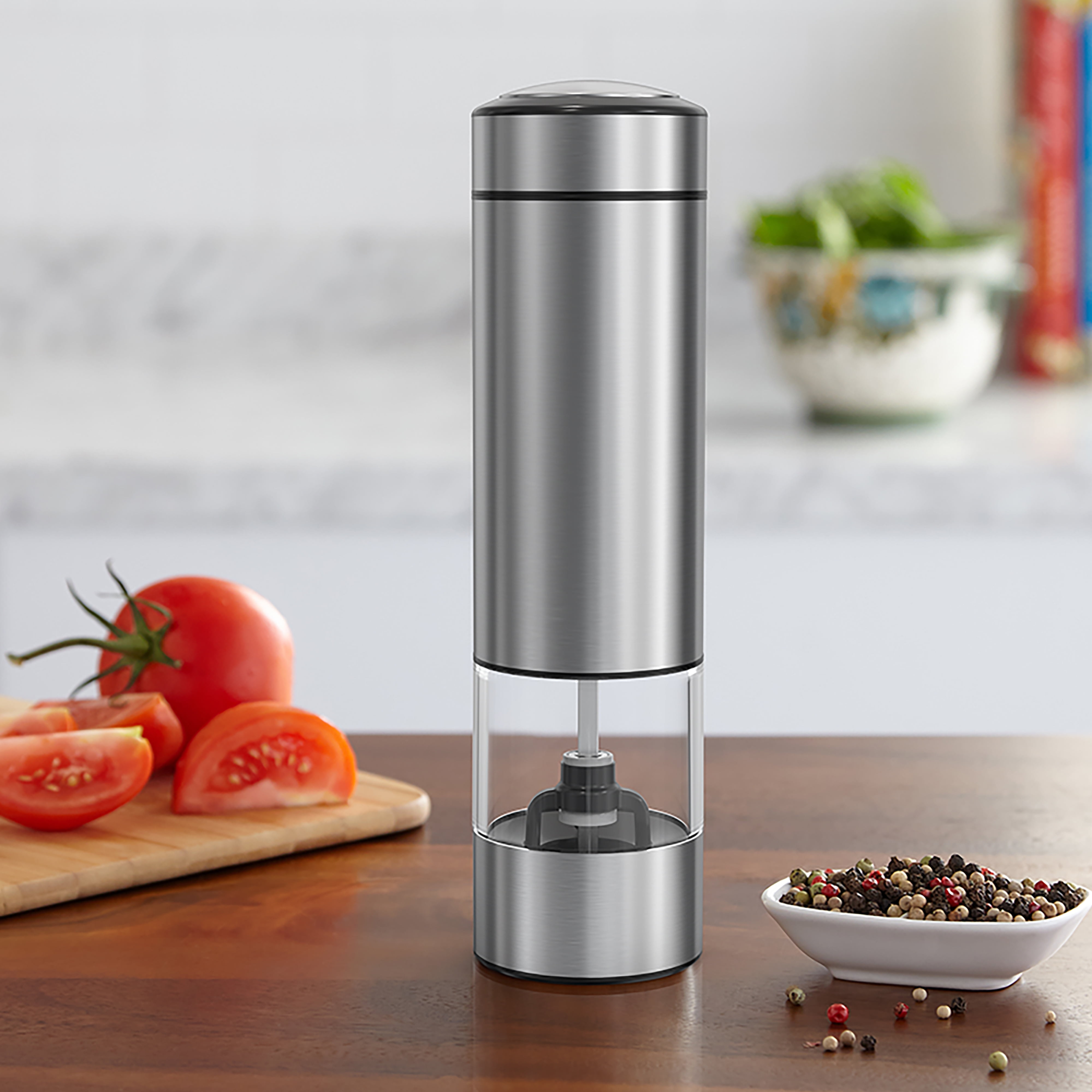 JJY Premium Electric Salt and Pepper Grinder Adjustable Battery Powered Salt and Pepper Shaker