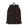 thumbnail image 2 of Lsque Cardiogram and Heart Pattern Canvas Daypack, Durable Backpack, High-quality Versatile Backpack,Vintage Compact Backpack-Medium, 2 of 6