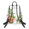 thumbnail image 2 of Naloa Cactus Gnome Print Lightweight DayBackpack Suitable for school, work, shopping, travel, etc., 2 of 5