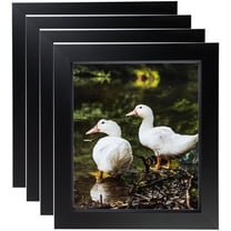 ArtToFrames 8" x 11" Satin Black Step Lip Picture Frame, 8.5x11 inch Black Wood Poster Frame (WOM-1452), 4 Pack