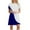 Blue, variant on IROINNID Summer Dresses for Women , Plus Size Summer Casual Loose Printed T-shirt Dresses for Women with Round Neck and Short Sleeve Knee Length Dress