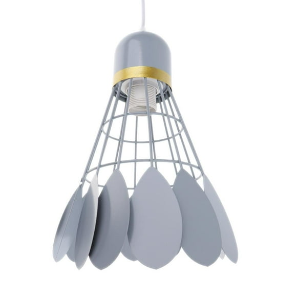 Esquirla Chandelier Modern Creative Badminton Hanging Iron Lamp Shade Decor Gray