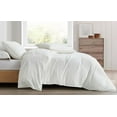 thumbnail image 3 of Chezmoi Collection Breeze 3-Piece Cotton Gauze Queen Duvet Cover Set, White Soft Washed Cotton Linen Like Textured Breathable Comforter Cover with Button Closure, 3 of 9
