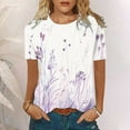 thumbnail image 2 of Blouses à Manches Courtes pour Femmes Hauts Amples Imprimés à Col Rond à Manches Courtes pour Femmes Blouse T-Shirt Femme Hauts à Manches Courtes Femme Blouse à Manches Courtes Hauts à Manches Courtes pour Femmes, 2 of 5