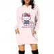 thumbnail image 5 of Sudadera con estampado de bloques de color de HELLO KITTY para mujer, moda informal, holgada, para oficina, manga larga, cuello redondo, sudaderas con capucha, tops de otoño, 5 of 5