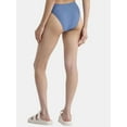 thumbnail image 4 of No Boundaries High Leg Mid Rise Cheeky Bikini Bottom, Sizes XXS-XL, 4 of 5