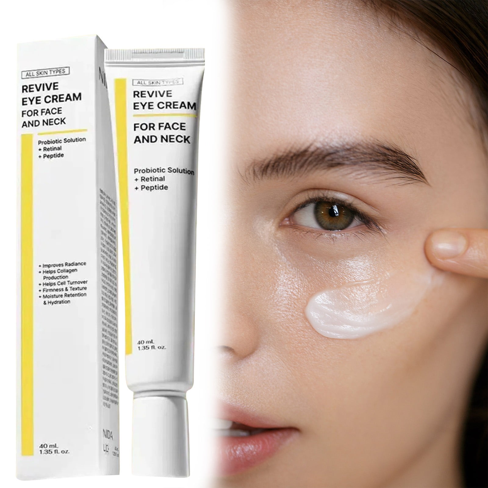 NIDA Revive Eye Cream for Face & Neck | Probiotic Solution