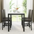 thumbnail image 4 of Recaceik 5 Piece Marble Sets, Table 4,with Faux Leather Metal Frame Chairs for Dining Room, Kitchen, Breakfast Corner, 4 of 5